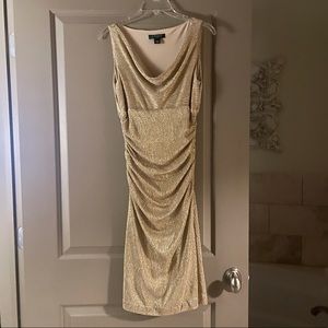 Metallic Gold Cocktail Dress